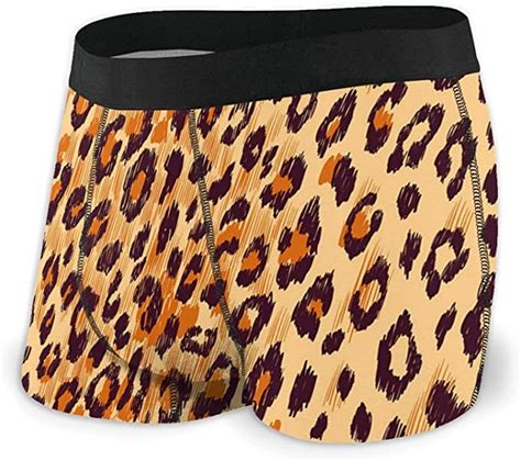 Leopard Skin Men S Boxer Briefs Breathable Comfortable Underwear At