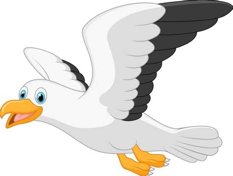 Premium Vector Cartoon Smiling Seagull