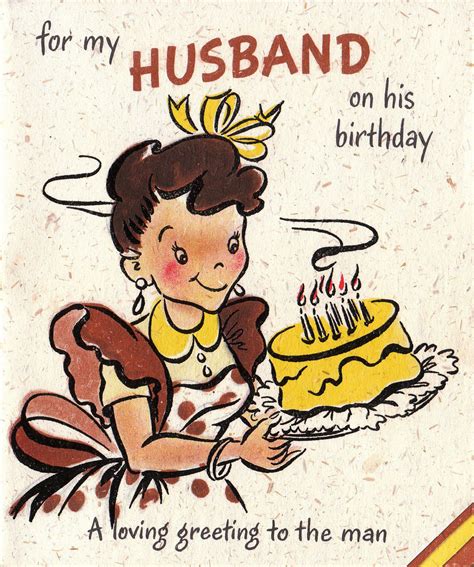 Vintage 1950s For My Husband On His Birthday Greetings Card Etsy Birthday Greeting Cards