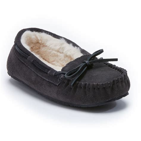 Minnetonka Womens Trapper Faux Fur Lined Moccasin Slipper Bobs Stores