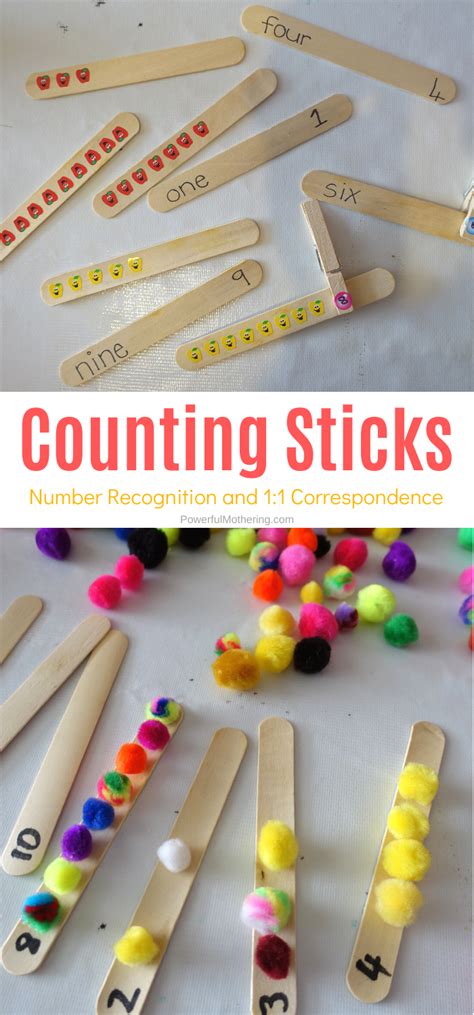 Super Fun Counting Stick Game For Preschoolers