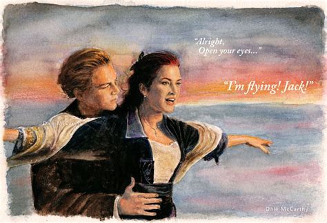 My Watercolour Painting Of Kate Winslet And Leonardo Dicaprio As Lovers Rose And Jack In Titanic