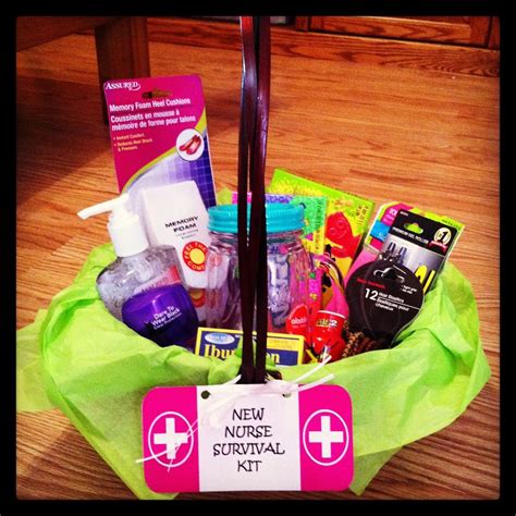 New Nurse Survival Kit T Basket Link To Free Tag Included Nurse