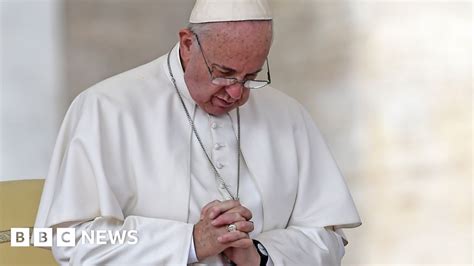 Pope Francis Apologises For Vatican Scandals Bbc News