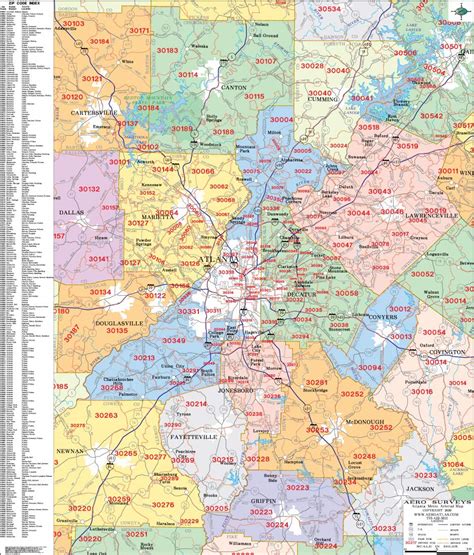 Metro Atlanta Zip Code Map Campus Map