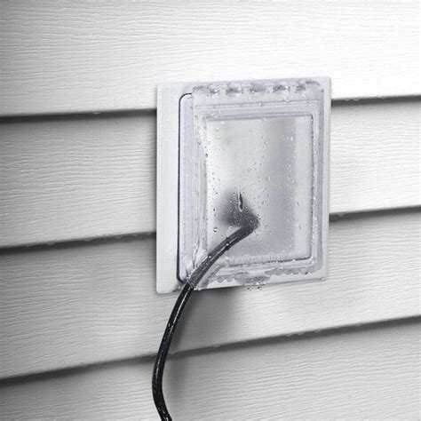 Outdoor Weatherproof In Use Recessed Wall Outlet Enclosure White