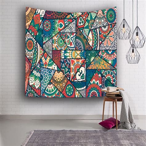 The tapestry is then pressed, taking care to press sharp corners and edges. DHD Modern Mandala Tapestry Wall Hanging Rectangle Wall ...