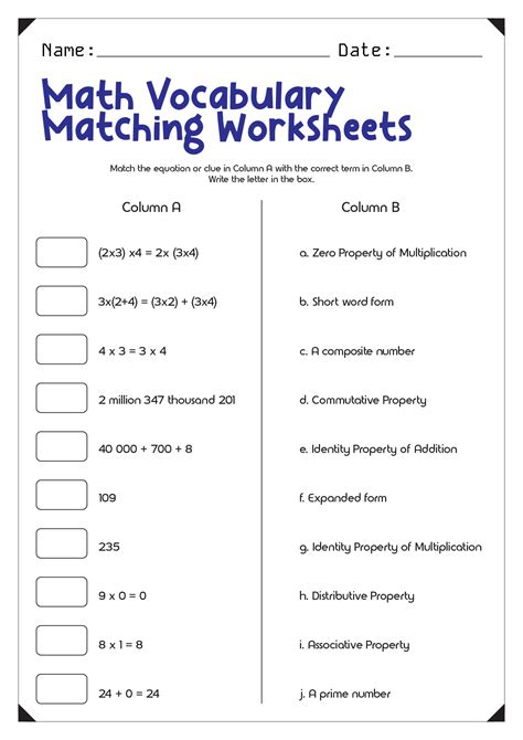 14 Matching Definitions To Words Worksheets Worksheeto Com