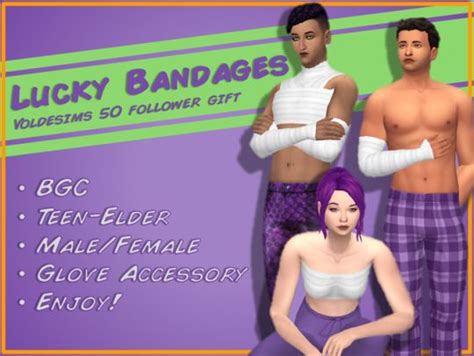 Lana Cc Finds Voldesimsx Lucky Bandages By Voldesims 50 Whole