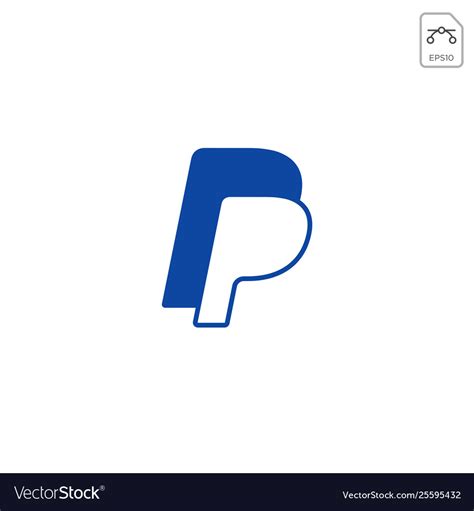 Paypal Icon Or Logo Design Element Isolated Vector Image