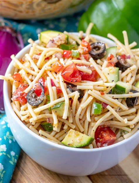 California Spaghetti Salad Wishes And Dishes