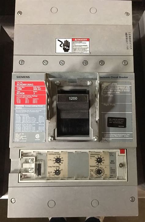 Scnd69120ag Siemens Breaker 1200 Amp Reconditioned With Ground