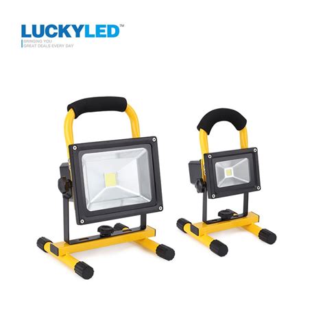 Luckyled 10w 20w Floodlight Rechargeable Led Flood Light Lamp Portable
