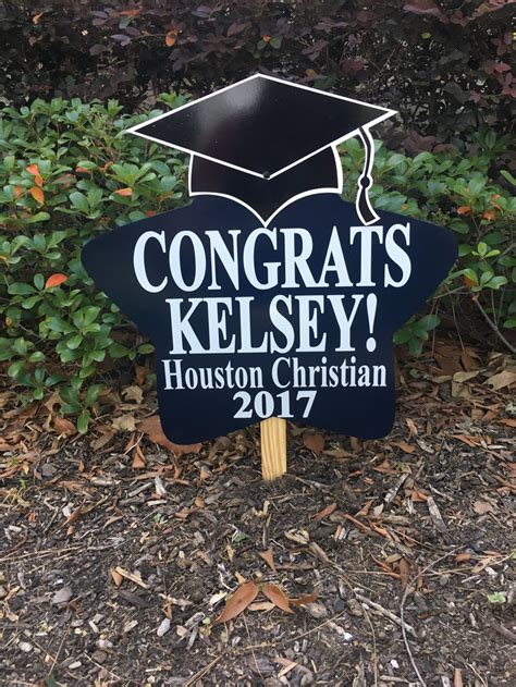 Design online and buy custom graduation yard signs and lawn signs today at buildasign.com! GRADUATION YARD SIGNS ARE HERE!! — One Sign Day: New Baby and Birthday Sign Rentals Houston ...