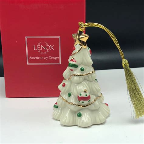 Lenox Christmas Ornament Very Merry Porcelain Nib Box Figurine Tree
