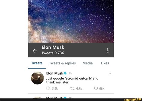 Elon Musk Tweets 9,736 Tweets Tweets & replies Media Likes 