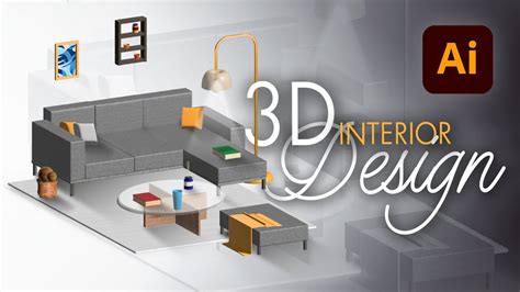 How To Design 3d Interiors In Adobe Illustrator 2022 Youtube