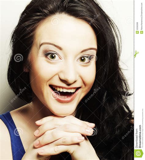 Woman Making A Funny Face Stock Image Image Of Wacky 52592089