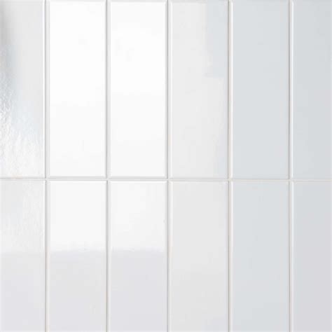 Rhian 30x10 Blanco White Gloss Tiles Walls And Floors Free Download