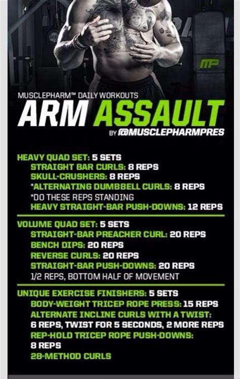 Arm Assault Musclepharm Workouts Shoulder Workout Weight Training
