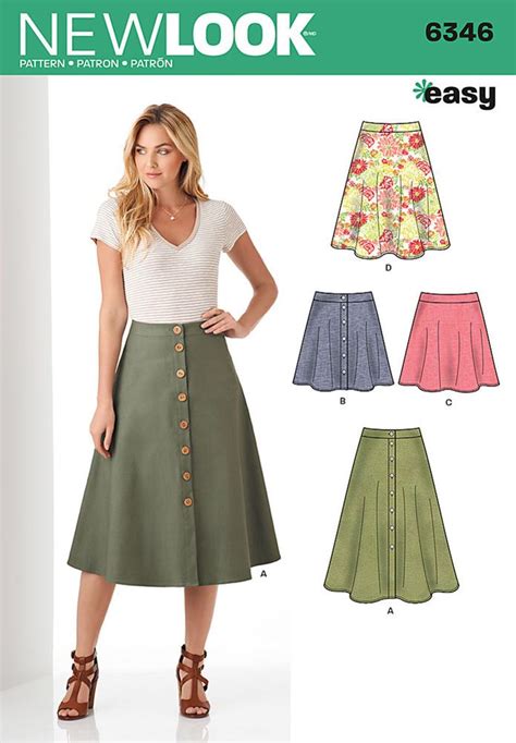 Misses Easy Skirts In Three Lengths A Line Skirt Pattern Skirt