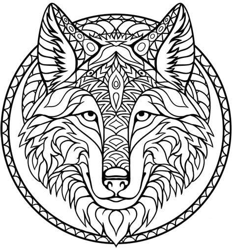 Many designs to choose from. Hand drawn zentangle wolf head for adult and children ...