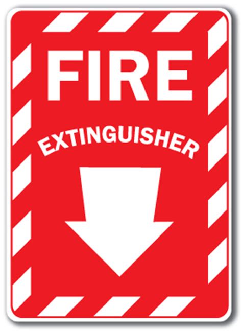 Fire Extinguisher With Arrow Sign 10 X 14 Osha Safety Sign
