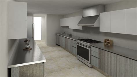 Para realzar el diseño angular de la cocina lo mejor es combinar colores tales como el negro, blanco y gris, con. Cocina Lineal en combinación gris y blanco | Cocinas ...