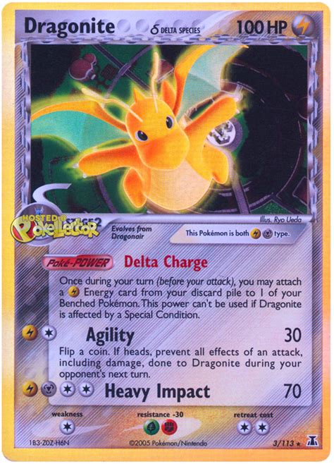 91/101 offense and defense of the furthest. Dragonite (delta species) - EX Delta Species #3 Pokemon Card