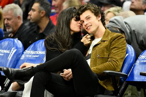 camila cabello and shawn mendes kissing at la clippers game popsugar celebrity photo 27