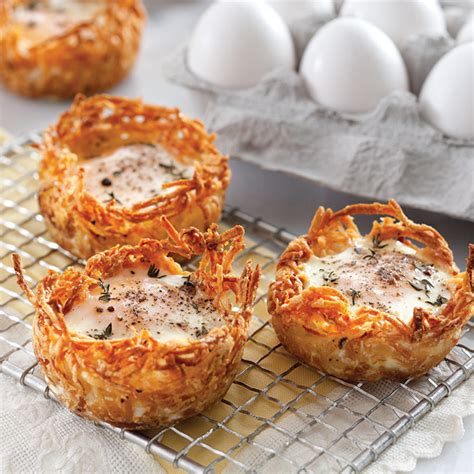 Perfect for brunch, baby/wedding shower, or just a simple breakfast for the family. Hash Brown Egg Nests - Taste of the South Magazine