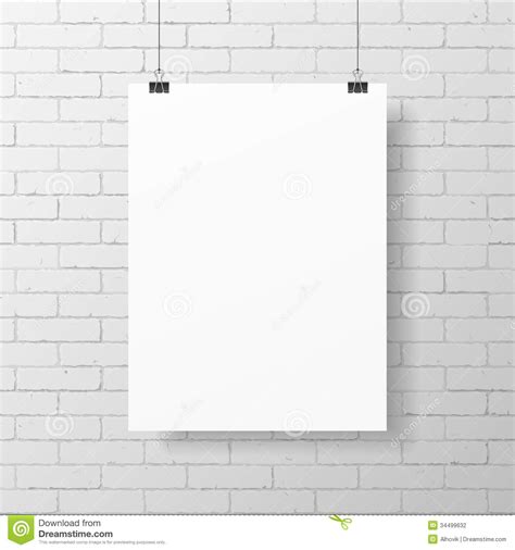 Choose from thousands of professionaly designed templates and customize in minutes. Blank White Poster On Brick Wall Stock Photography - Image ...