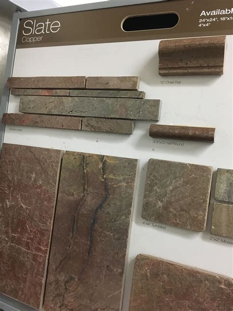 The surface is smooth but shows a slightly rippled texture typical to slate tiles. Copper slate 16x16 $5.99sf Sparks Tile & Stone | Slate ...