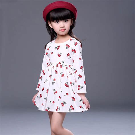 Childrens Princess Cherry Dress For Baby Little Girls Summer Cotton