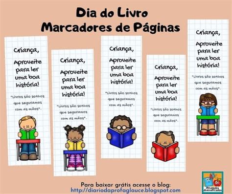 Marcadores De P Ginas Para Incentivar A Leitura Dia Do Livro Dia Do