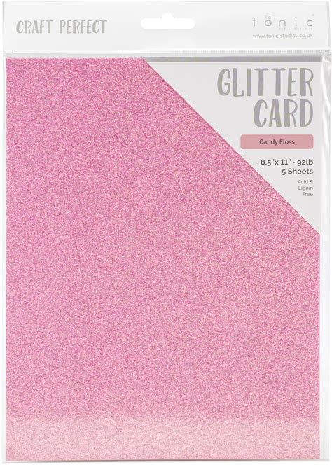 Craft Perfect Glitter Cardstock 85x11 5pkg Candy Floss Ebay