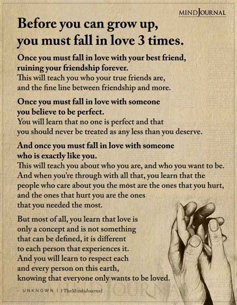 Before You Can Grow Up You Must Fall In Love Love Quotes Artofit