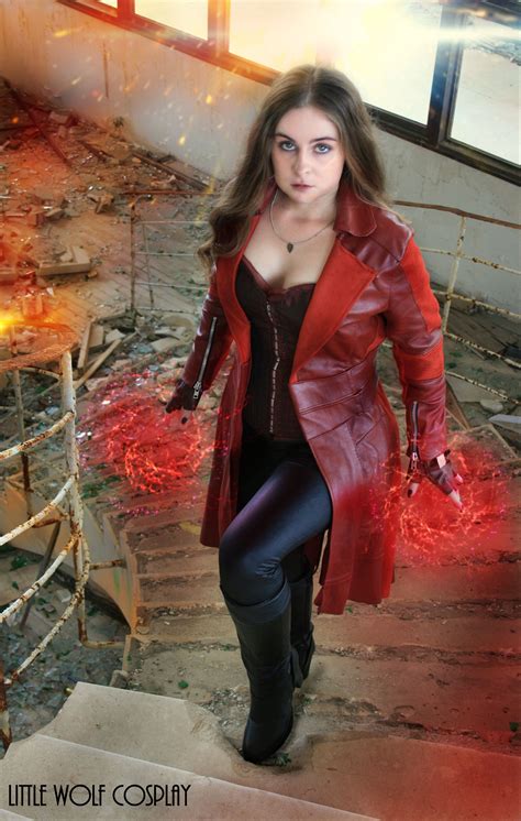 Details About Captain America 3 Civil War Scarlet Witch Cosplay Costume