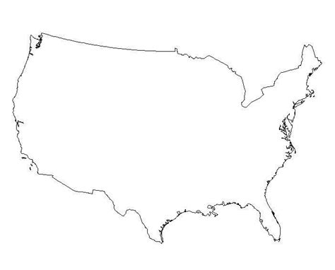 Blank Outline Map Of The United States Draw A Topographic Map