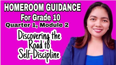 Grade Homeroom Guidance Module Discovering The Road To Self