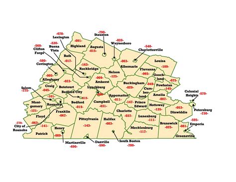 Central Virginia Zip Code Map United States Map