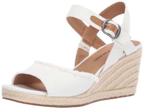 lucky brand women s mindra white open toe platform summer espadrille wedge sandal 11 white