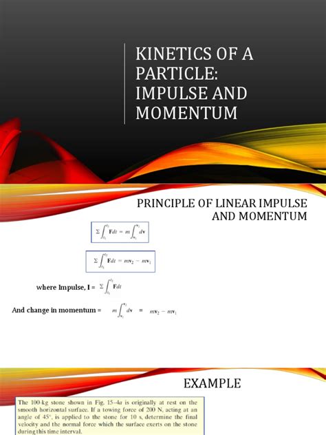 Kinetics Of A Particleimpulse And Momentum Pdf