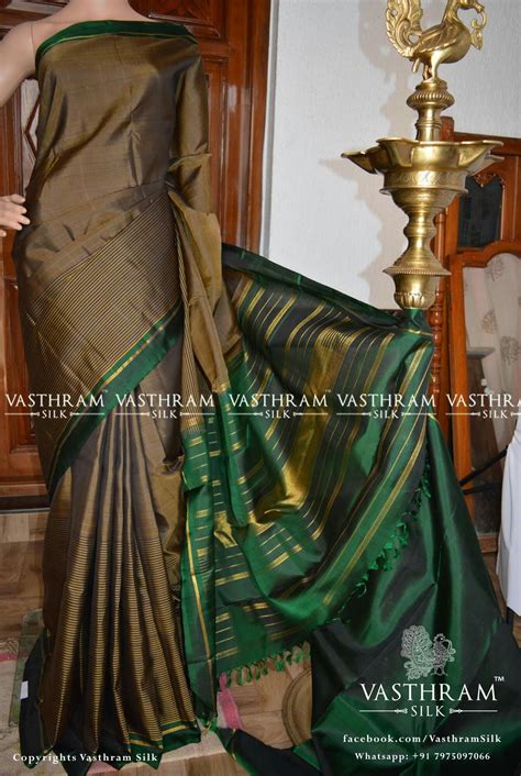 Pure Kanchipuram Silk Cost 9800 Inr Whatsapp 91 7019277192 Elegant Saree Indian Silk Sarees