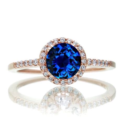 Find great deals on ebay for diamond engagement rings round. 1.5 Carat Round Classic Sapphire and Diamond Vintage ...