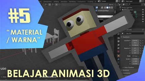 Cara Membuat Animasi Di Blender 3d 5 Memberi Material Atau Warna