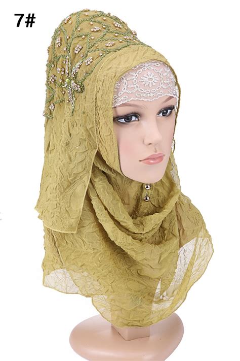 Fashion Design High Quality Chiffon Embroidery Turkish Diamonds Hijab