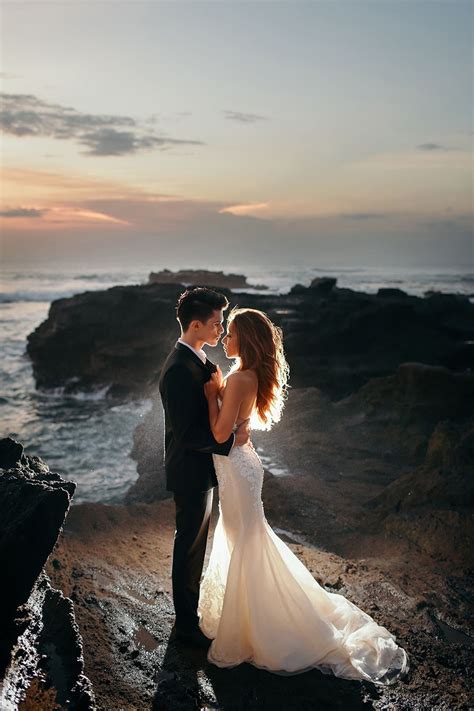 joshua and cheryl s bali engagement shoot with a secret waterfall in 2020 beach wedding