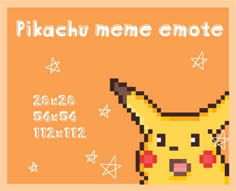 Pikachu Meme Emote Etsy