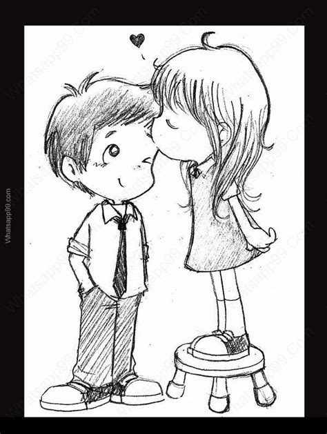 The Third Eye Kiss Cartoon Couples Drawings Cute